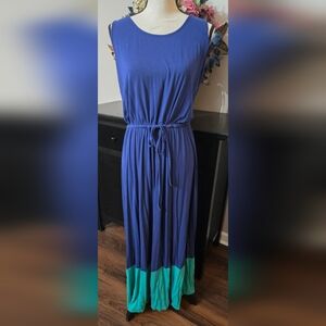 Merona Blue and Green Maxi Dress